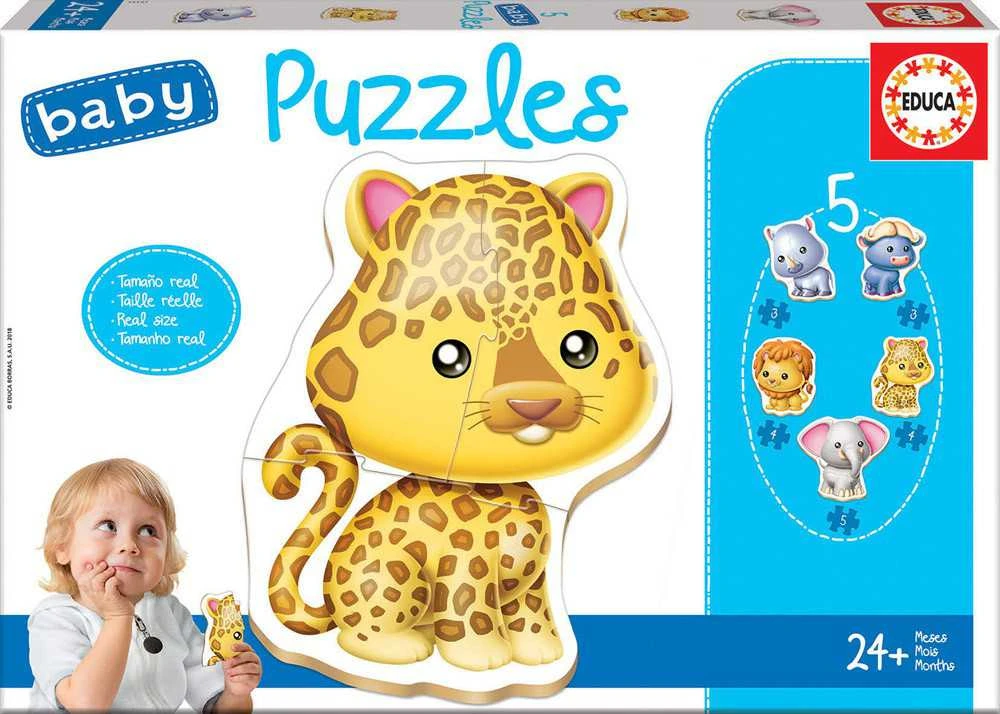 Pirmoji dėlionė EDUCA Baby Laukiniai gyvūnai 14197