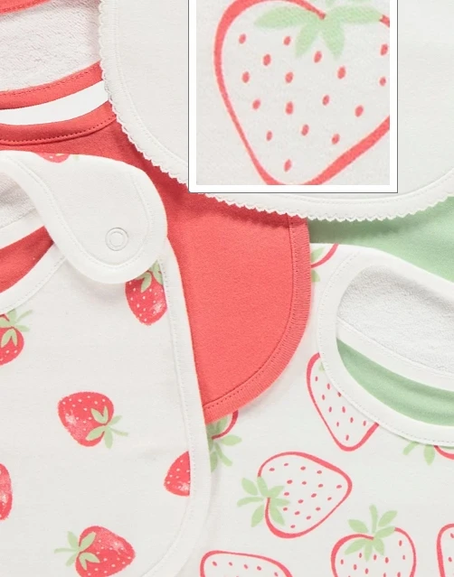 5 PAKUOTĖS GEORGE BIBS, COTTON BIBS