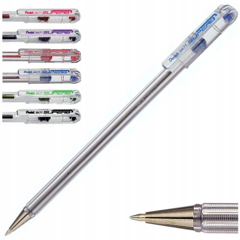 5 x DŁUGOPIS PENTEL BK77 Rinkinys 5 KOLORÓW