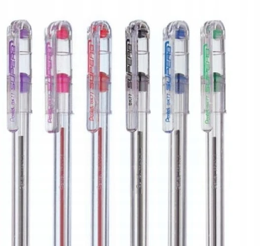 5 x DŁUGOPIS PENTEL BK77 Rinkinys 5 KOLORÓW