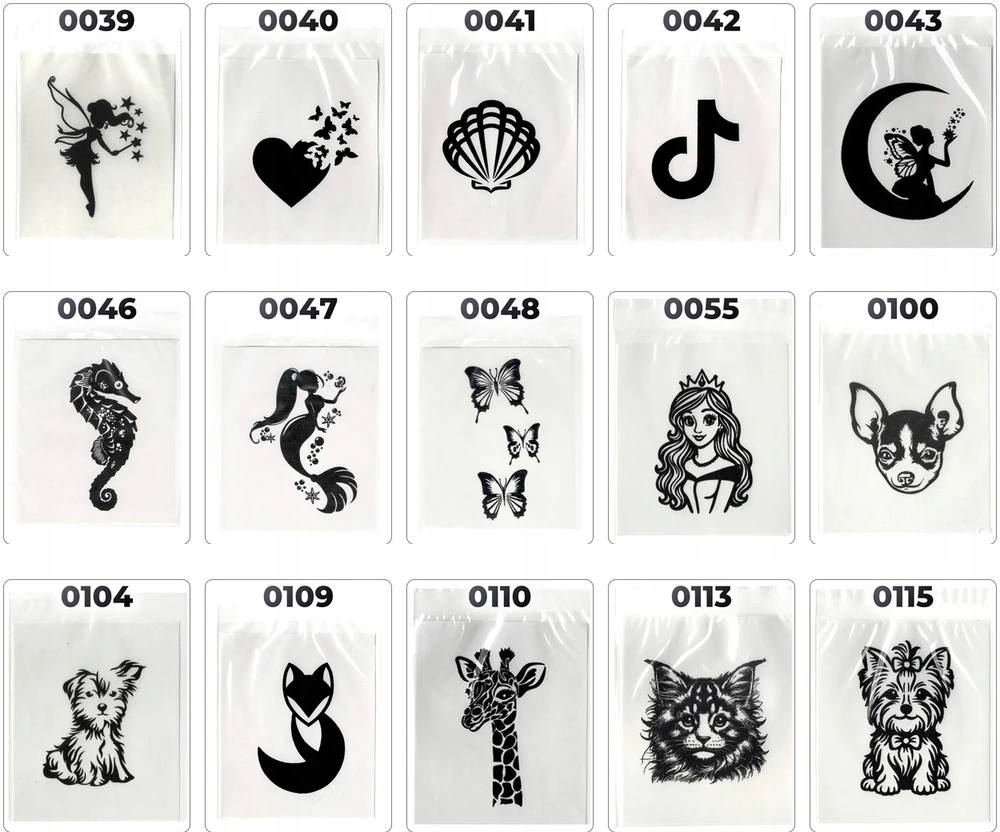 50 Quick Tattoo blizgučių tatuiruočių rinkinys mergaitėms Nr. 01