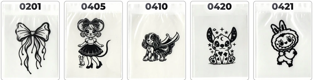 50 Quick Tattoo blizgučių tatuiruočių rinkinys mergaitėms Nr. 01