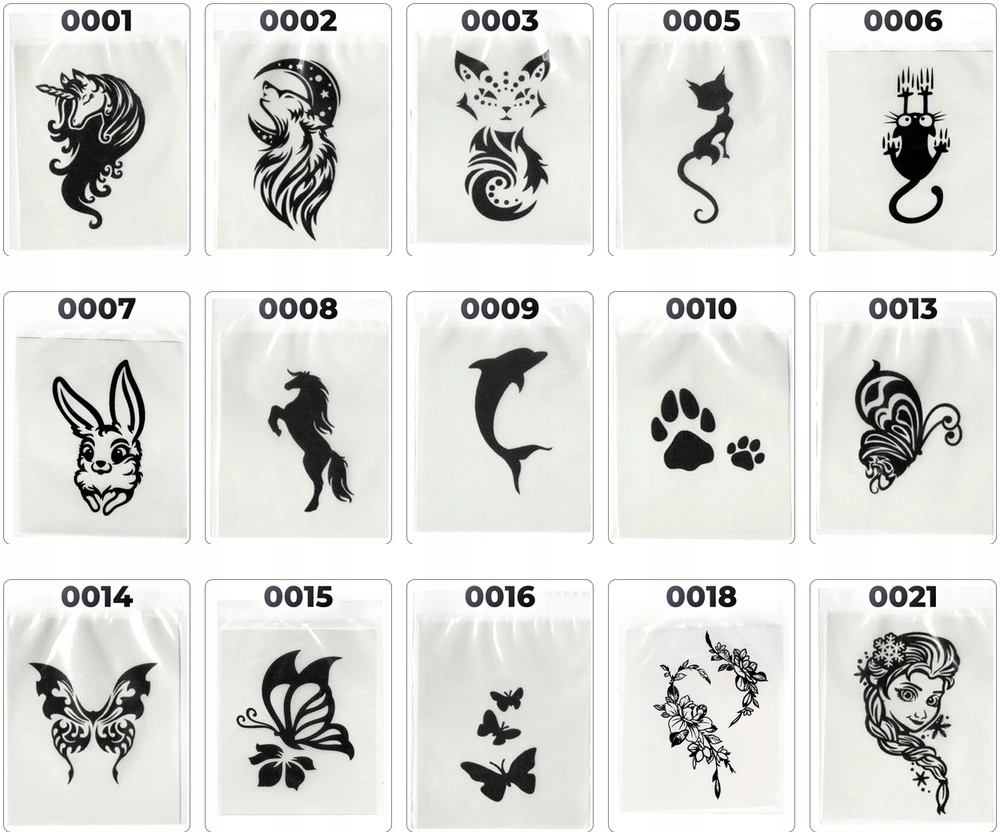 50 Quick Tattoo blizgučių tatuiruočių rinkinys mergaitėms Nr. 01