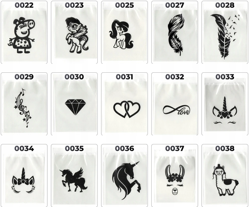 50 Quick Tattoo blizgučių tatuiruočių rinkinys mergaitėms Nr. 01
