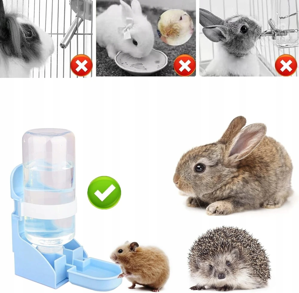 500 ml girdyklos buteliukas gyvūnams, kabantiems ant graužikų narvo