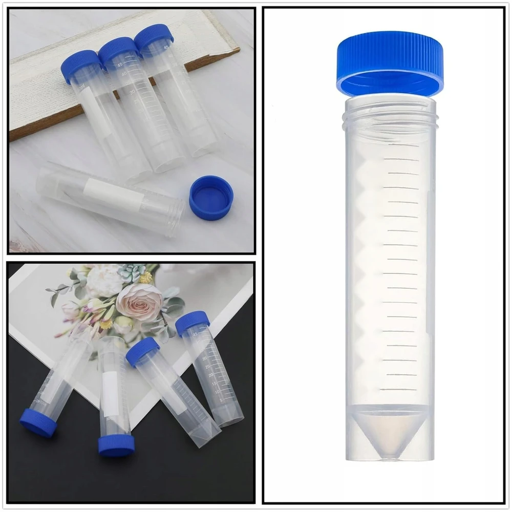 50ml BANDYMO KUBILIAI 40 VNT PLASTIKINIAI LABORATORIJOS SKAIDRUS ILGAUS