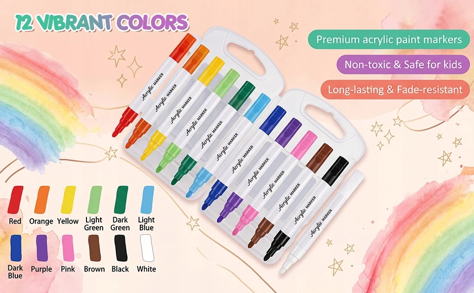 58x Magic Puffy Paint, pasidaryk pats, 3D kempinės tapybos rinkinys vaikams