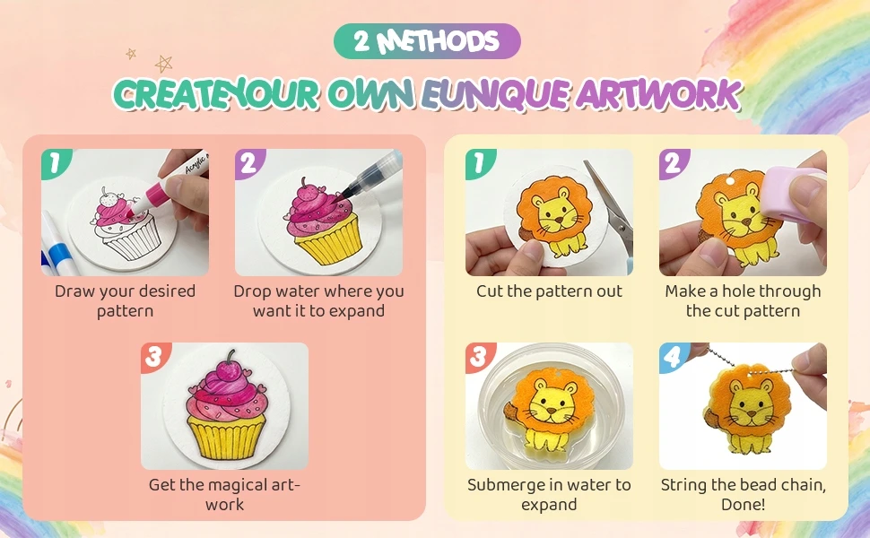 58x Magic Puffy Paint, pasidaryk pats, 3D kempinės tapybos rinkinys vaikams