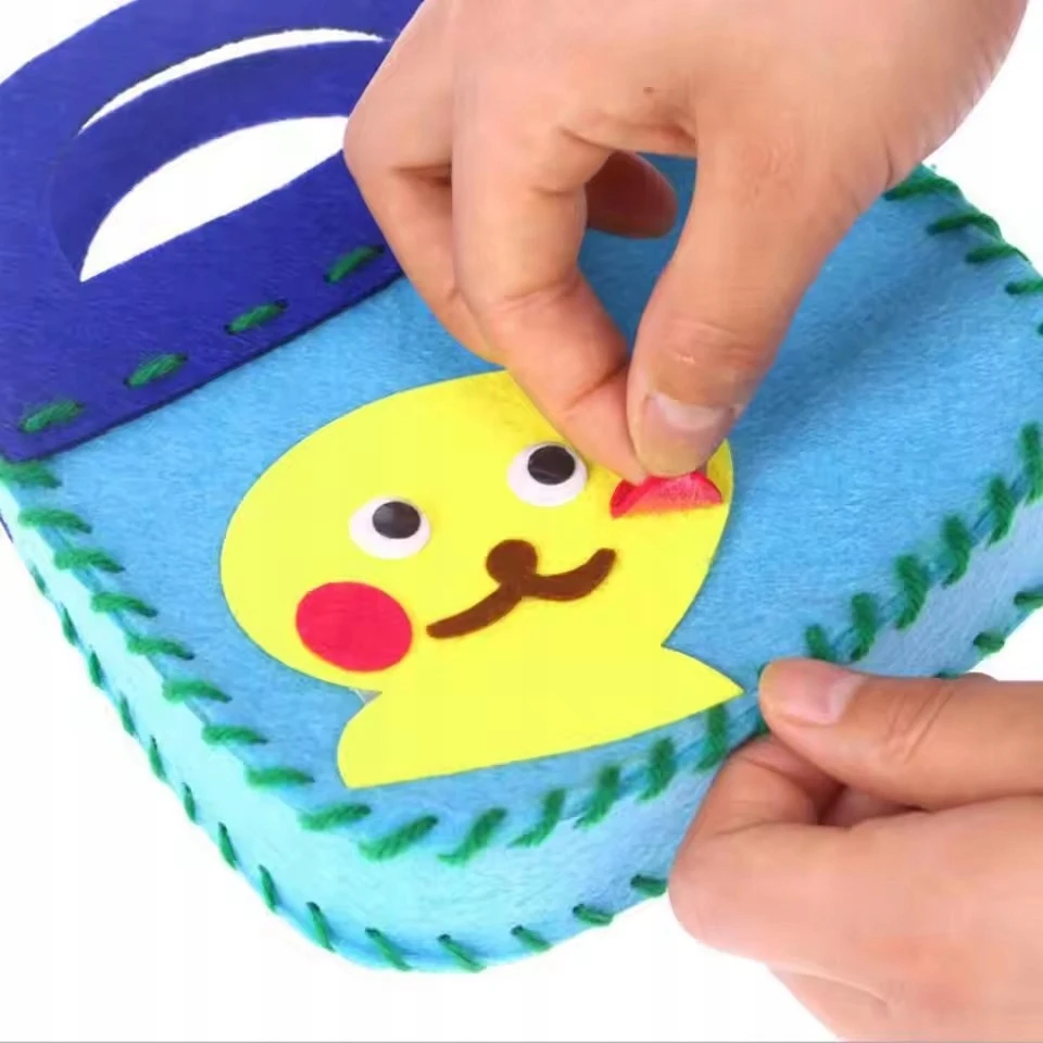 6× VELTINIO SIUVIMO RINKINYS VAIKAMS KREPŠELIS VELTINĖS DIY RINKINYS