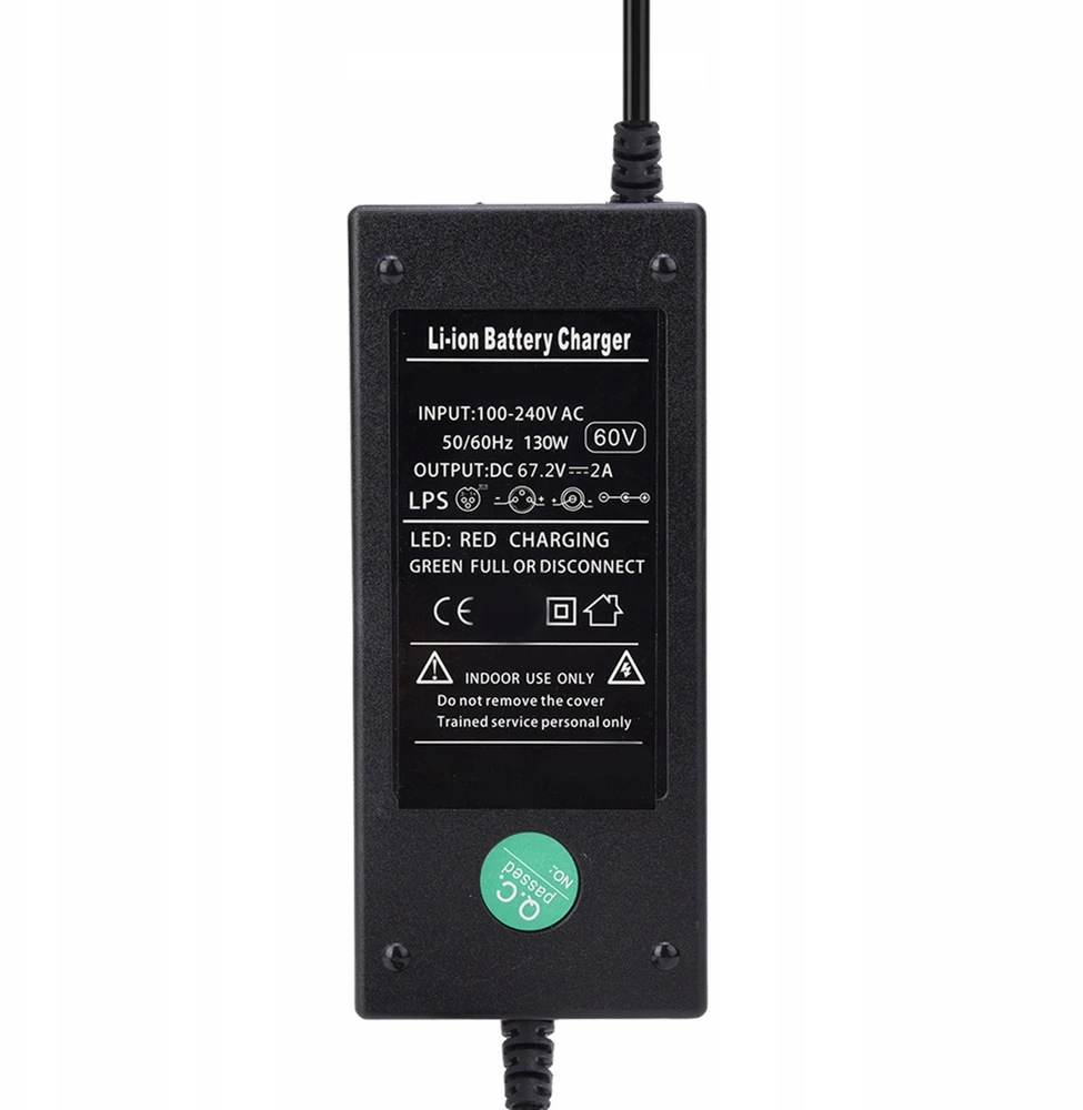 60V 12AH UNIVERSALUS DVIRAČIO ELEKTRINIO PAspirtuko įkroviklis DC 67.2V 2A