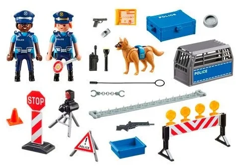 PLAYMOBIL CITY ACTION Policijos patruliai ir kliūčių ruožas, 6924