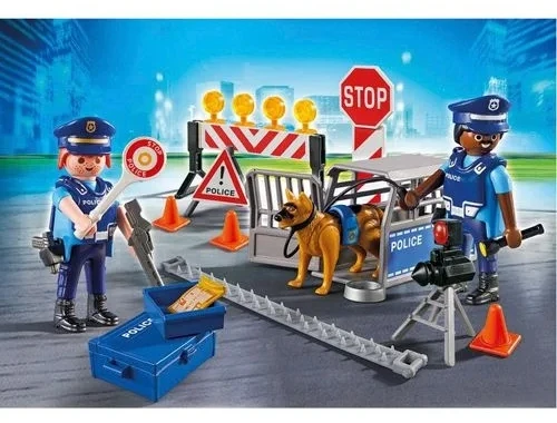 PLAYMOBIL CITY ACTION Policijos patruliai ir kliūčių ruožas, 6924