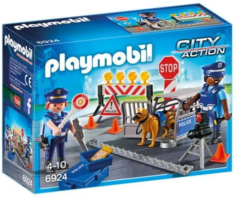 PLAYMOBIL CITY ACTION Policijos patruliai ir kliūčių ruožas, 6924