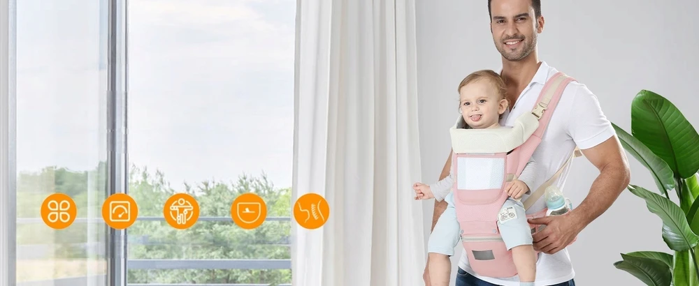 6in1 nešioklė klubams, ergonomiška, 25kg, 0-36 mėn