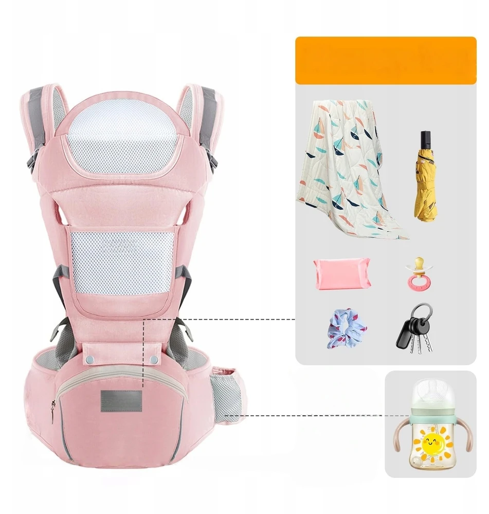 6in1 nešioklė klubams, ergonomiška, 25kg, 0-36 mėn
