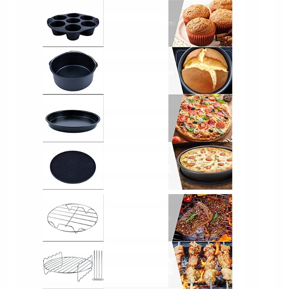 6vnt Air Fryer Cake kepimo priedai
