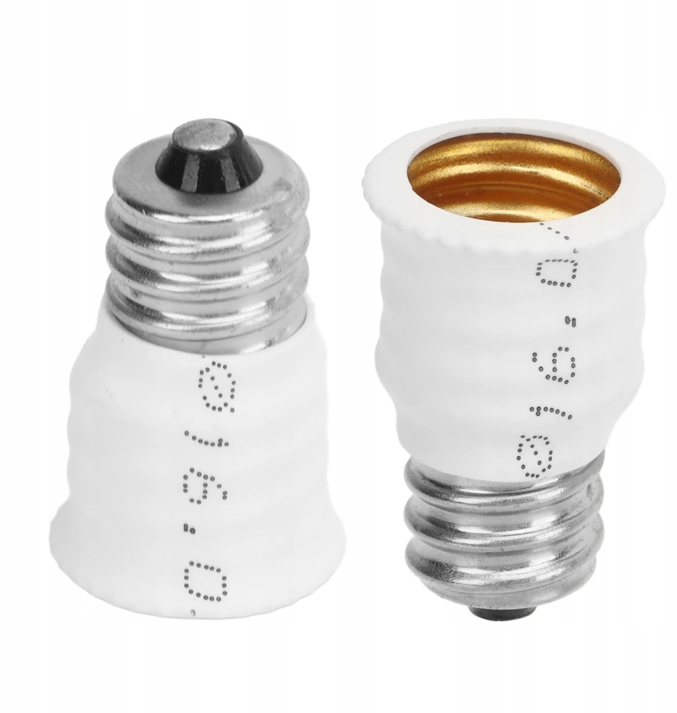 6X E12 IKI E14 ADAPTERIO KEITIKLIS E14 IKI E12 LEMPUTĖS ADAPTERIS GARAGE BALTAMS