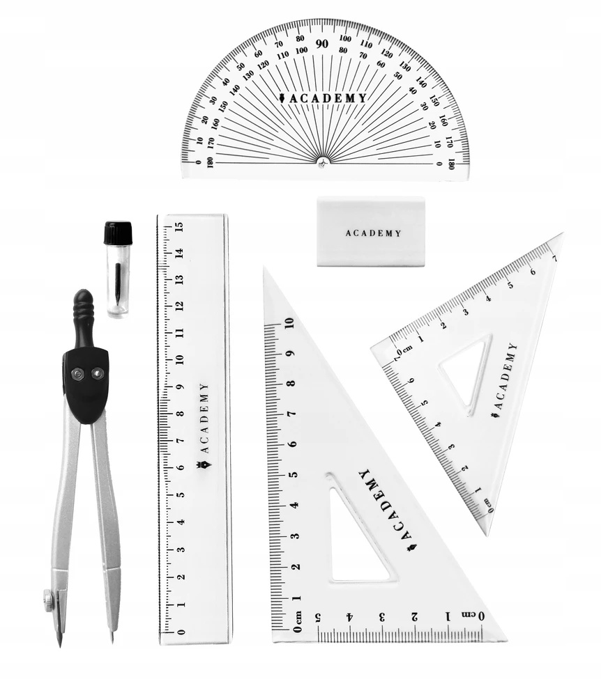7 dalių geometrinis rinkinys su dėklu Interdruk