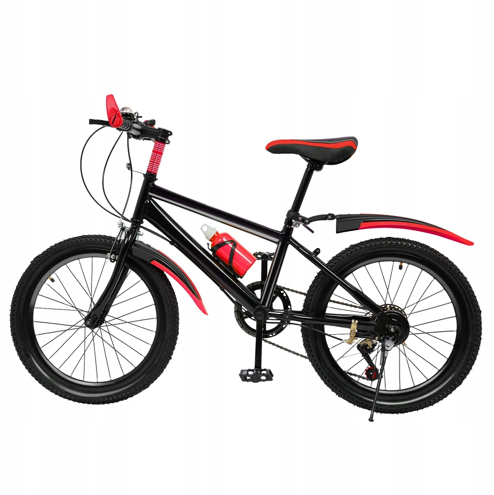 7 PAVARA. RAUDONAS 20 colių VAIKŲ MTB SPORTINIS DVIRATIS