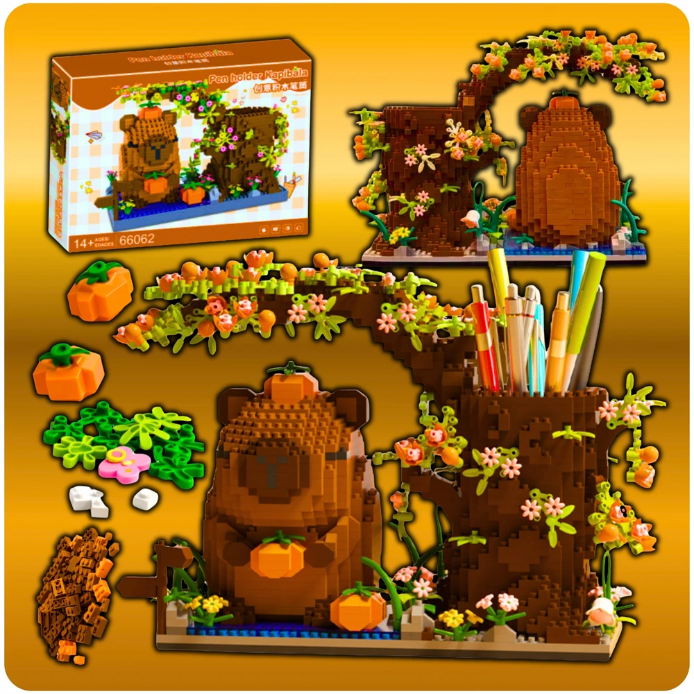 7 Toys Kolorow 3D KONSTRUKCIJOS BLOKAI CAPYBARA TOOLBOOK ORGANIZER XXL RINKINYS
