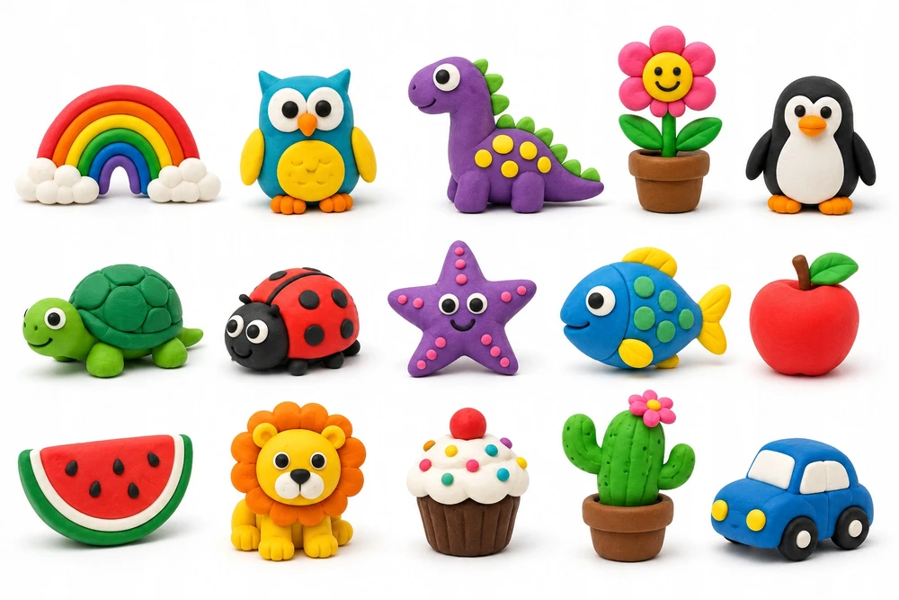 7 Toys Kolorow Putų plastilinas Lengvas plastilinas 36 spalvos