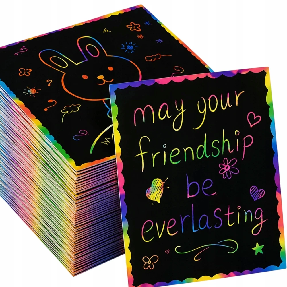 7 Toys Kolorow RAINBOW SCRATCH BOARD 100 vnt. 2X ODOS UGDYMO SĄNAŠŲ KNYGELĖ