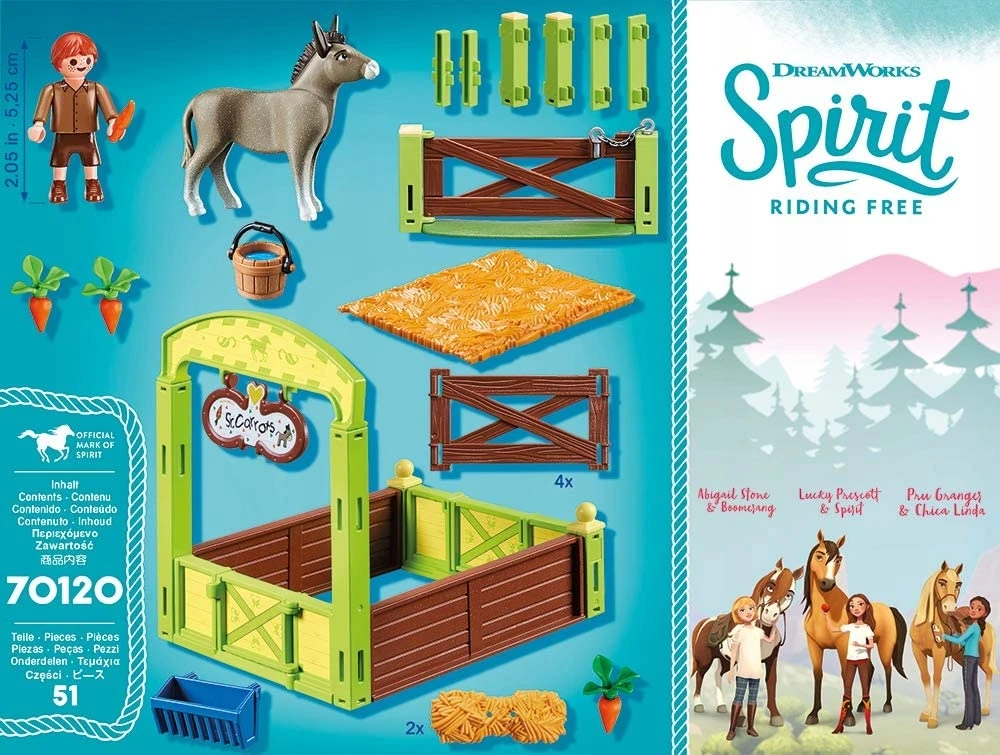 70120 PLAYMOBIL® DreamWork Spirit, Snipas ir ponas asiliukas Morka