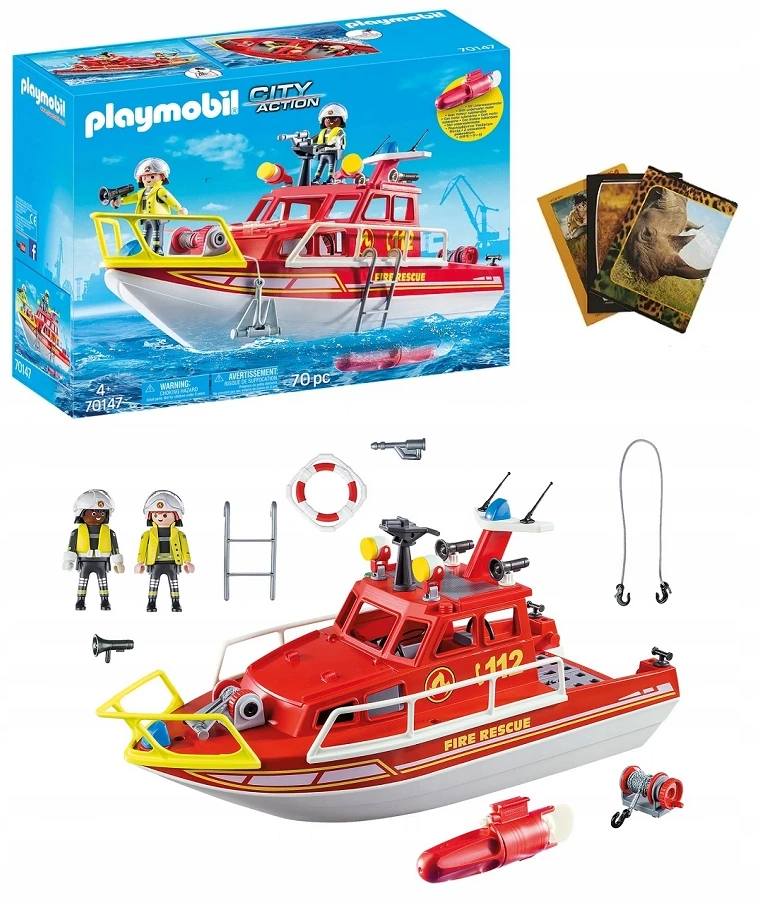 PLAYMOBIL CITY ACTION Ugnegiasių gelbėjimo laivas, 70147