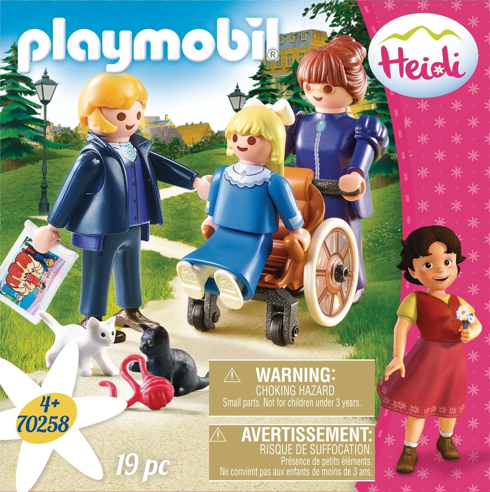 70258 PLAYMOBIL® Heidi, Klara su savo tėvu ir Mis Rottenmeier