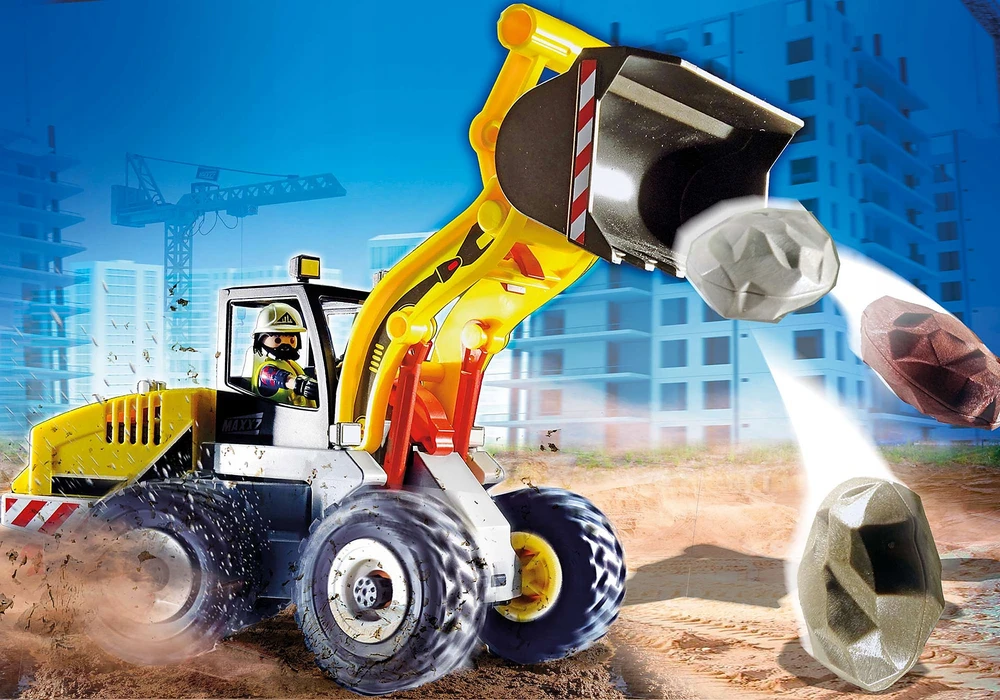 Žaislinis Transportas - Playmobil 70445 City Action Loader su priedais - Spalvotas