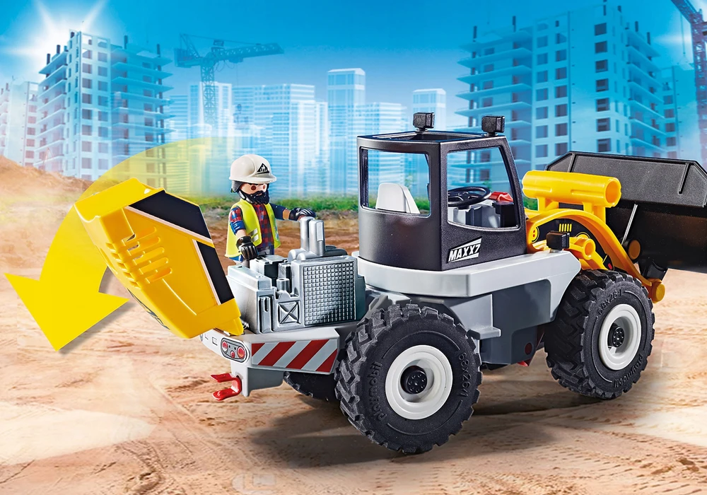 Žaislinis Transportas - Playmobil 70445 City Action Loader su priedais - Spalvotas