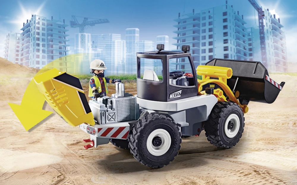 Žaislinis Transportas - Playmobil 70445 City Action Loader su priedais - Spalvotas