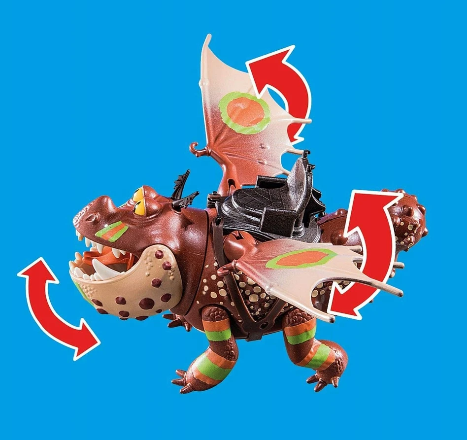 70729 PLAYMOBIL® Dragons Drakonų lenktynės: Fishlegs ir Meatlug