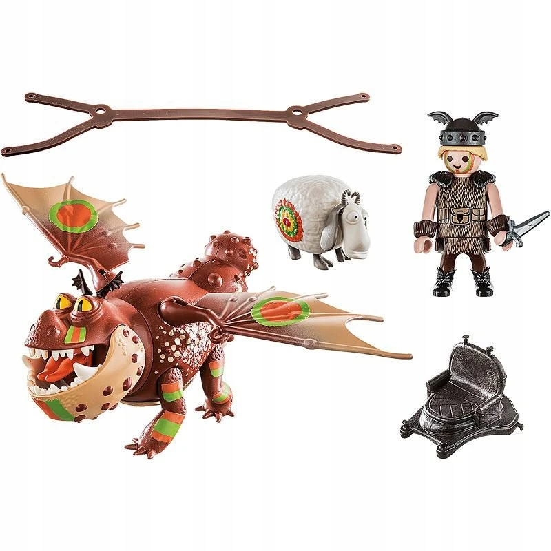 70729 PLAYMOBIL® Dragons Drakonų lenktynės: Fishlegs ir Meatlug