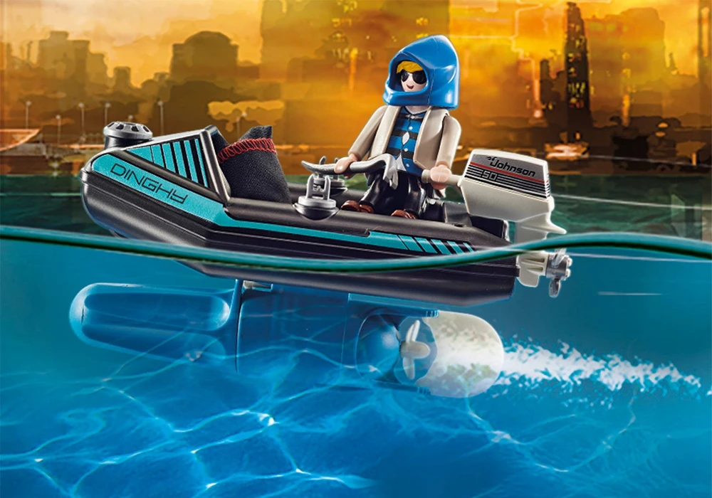 70782 PLAYMOBIL® City Action, Policijos lėktuvų paketas su valtimi