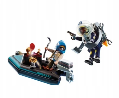 70782 PLAYMOBIL® City Action, Policijos lėktuvų paketas su valtimi