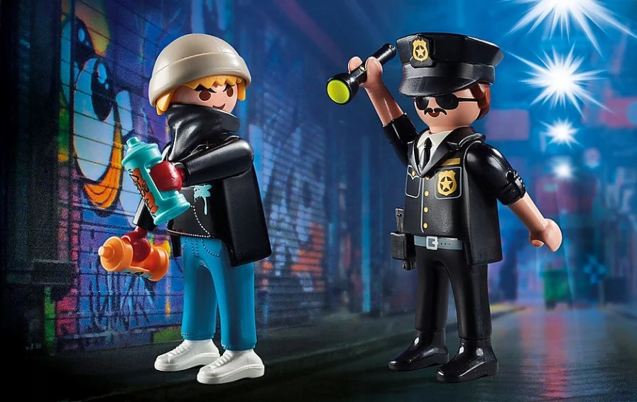 70822 PLAYMOBIL, DuoPack Policininkas ir gatvės menininkas
