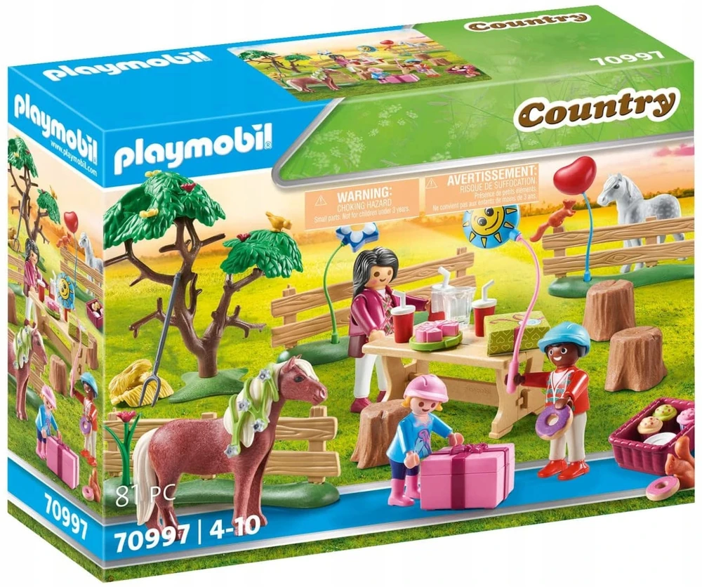 70997 PLAYMOBIL® Country, Vaikų gimtadienis ponių fermoje