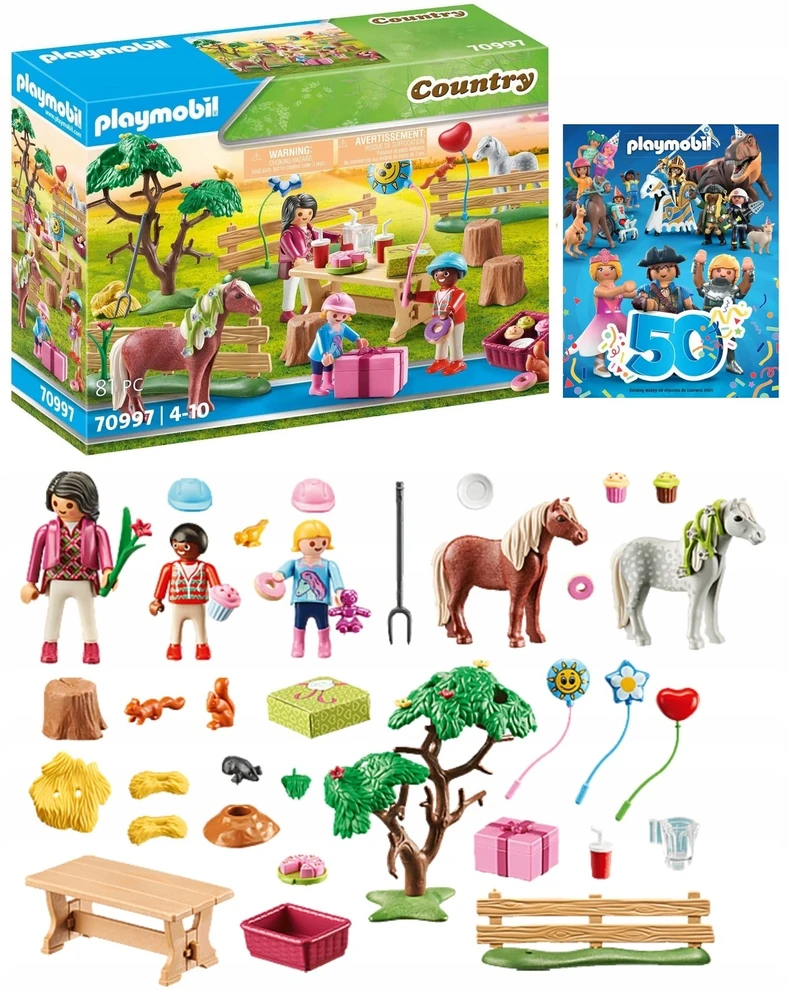 70997 PLAYMOBIL® Country, Vaikų gimtadienis ponių fermoje