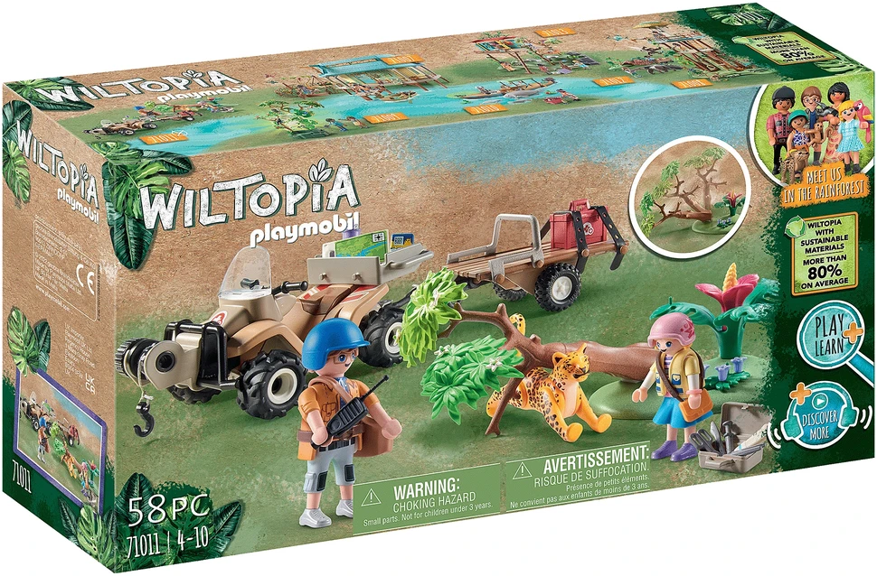 71011 PLAYMOBIL® Wiltopia, Gyvūnų gelbėjimo keturratis