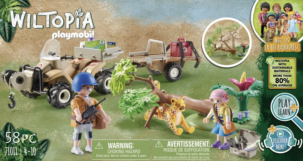 71011 PLAYMOBIL® Wiltopia, Gyvūnų gelbėjimo keturratis