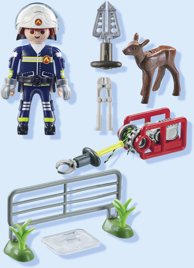 71467 PLAYMOBIL® Action Heroes, Gaisrų gesinimo misija: gyvūnų gelbėjimas