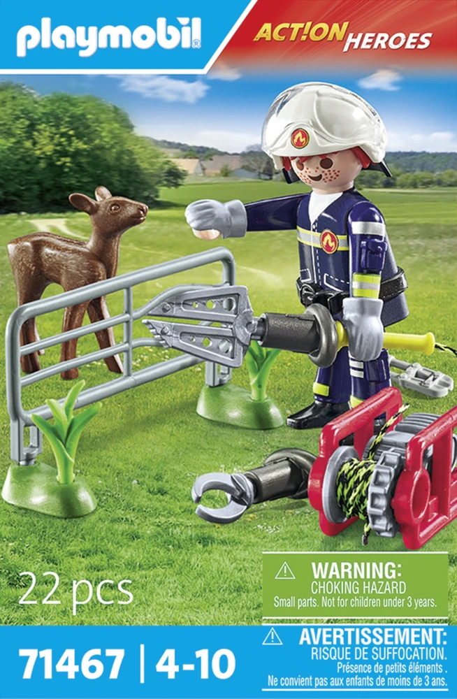 71467 PLAYMOBIL® Action Heroes, Gaisrų gesinimo misija: gyvūnų gelbėjimas