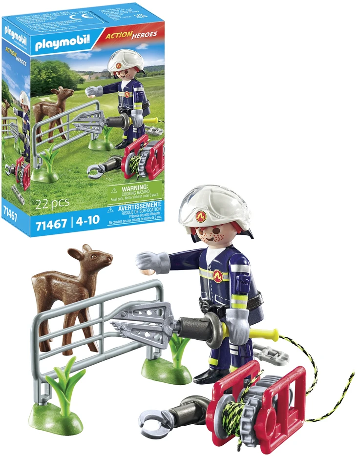 71467 PLAYMOBIL® Action Heroes, Gaisrų gesinimo misija: gyvūnų gelbėjimas