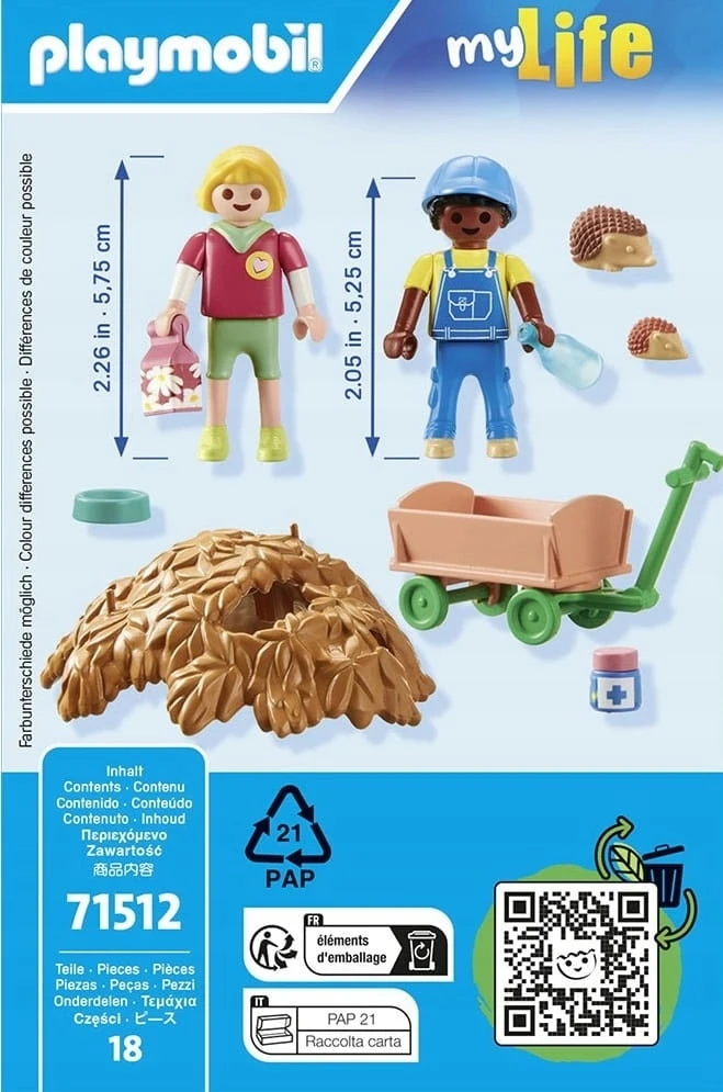 71512 PLAYMOBIL® myLife, ežiukų prižiūrėtojai