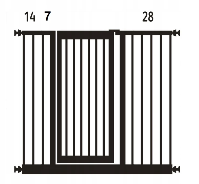 75-131cm MAXIGATE SAUGINIAI VARTAI LAIPTŲ DURĖMS