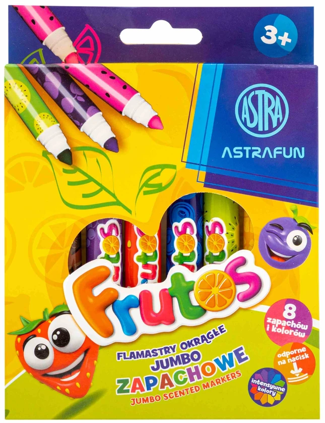 76. ASTRA Flamastry zapachowe JUMBO FRUTOS 8 kolorów