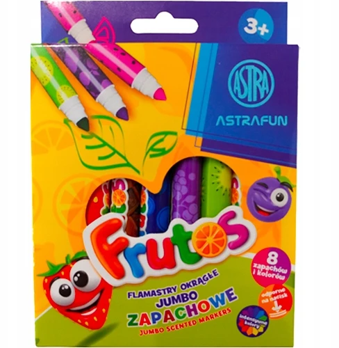76. ASTRA Flamastry zapachowe JUMBO FRUTOS 8 kolorów