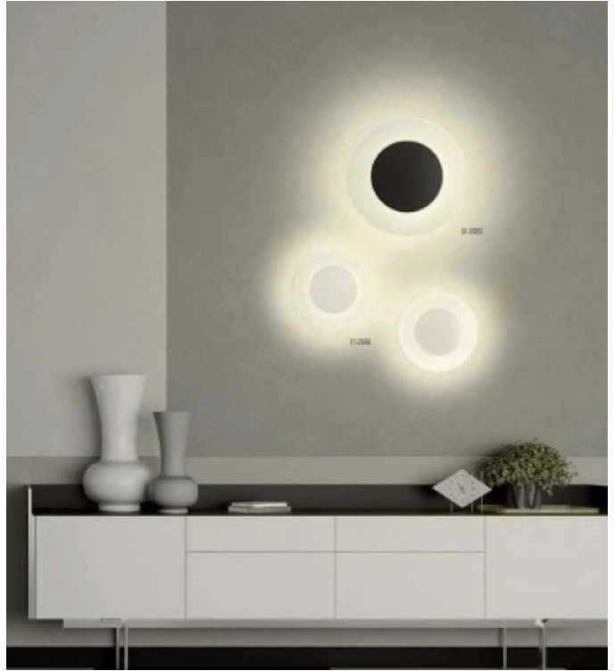 7W LED sieninis šviestuvas TATOO, juodu korpusu, 3000K, 33cm, 01-2687