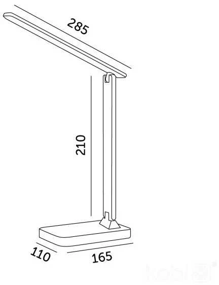 7W LED stalo šviestuvas NOBLITE, baltas, 3000/4000/6500K/RGB, dimeriuojamas